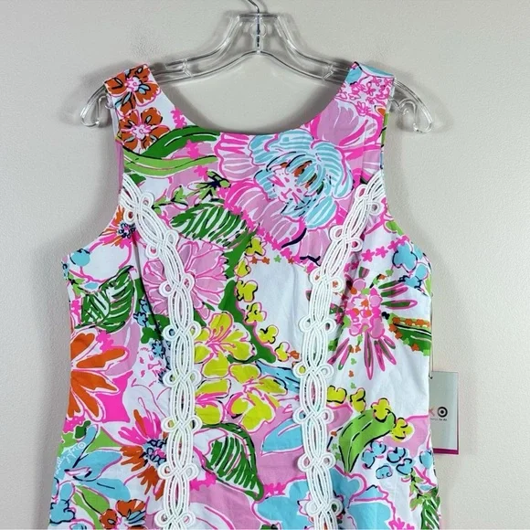 NWT LILLY PULITZER for Target womens size 14 Nosey Posey floral shift dress - Picture 4 of 8